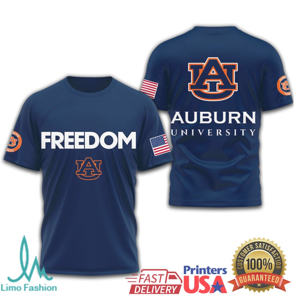 Auburn Tigers Freedom University Patriotic NCAA Graphic T Shirt