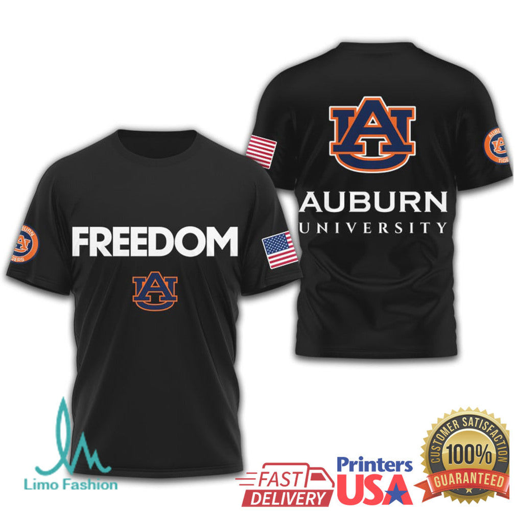 Auburn Tigers Freedom University Patriotic NCAA Graphic T Shirt
