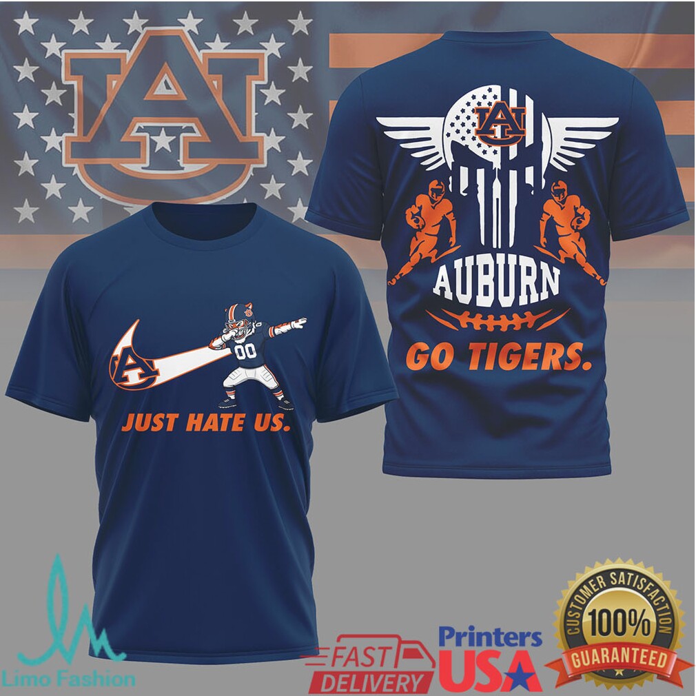 Auburn Tigers Just Hate Us Dabbing Aubie Mascot Football T Shirt - Limotees LLC