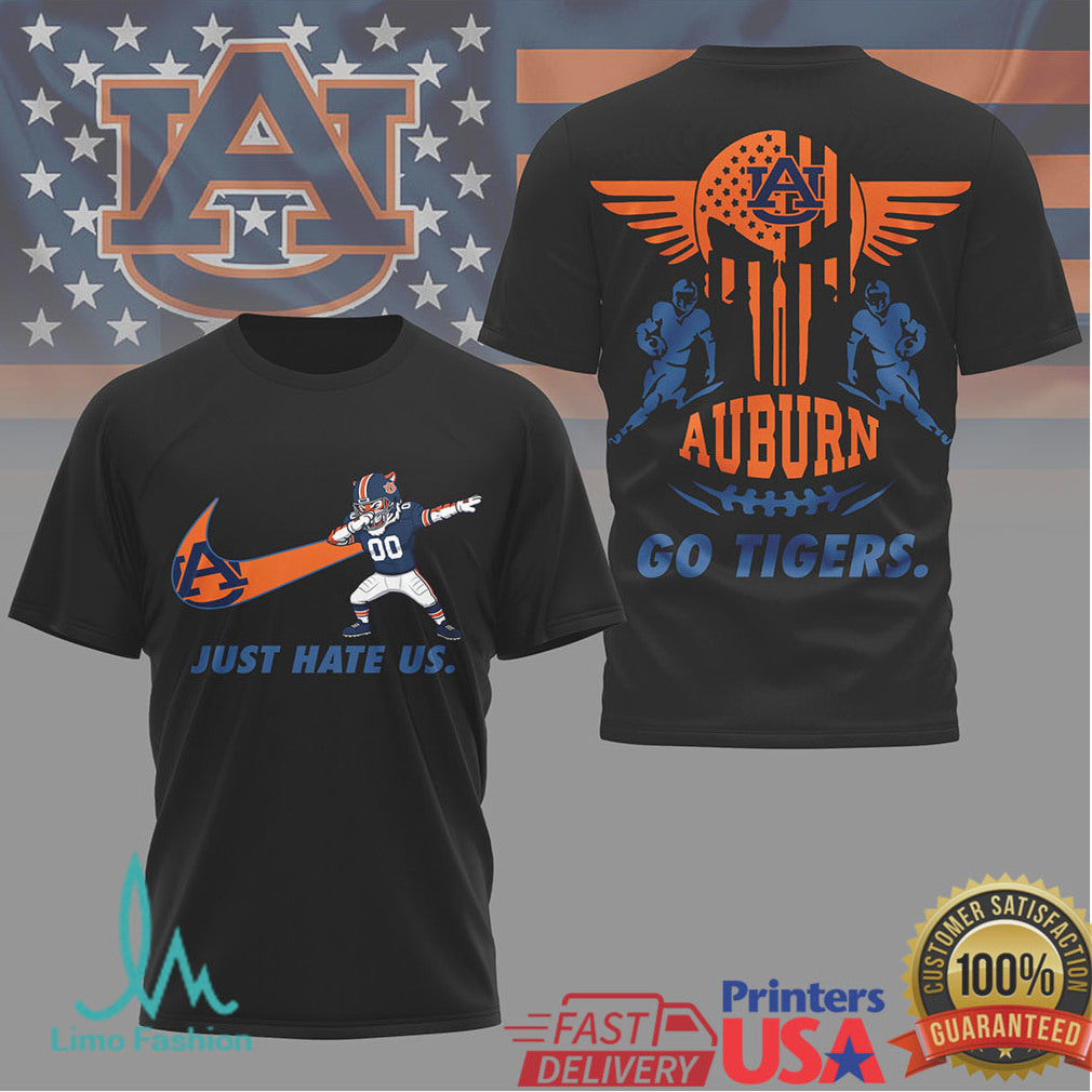 Auburn Tigers Just Hate Us Dabbing Aubie Mascot Football T Shirt - Limotees LLC