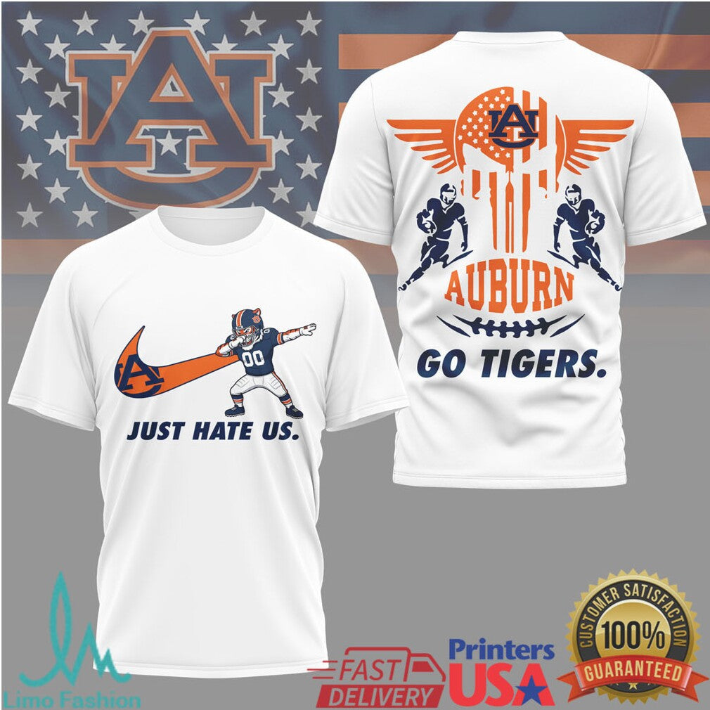 Auburn Tigers Just Hate Us Dabbing Aubie Mascot Football T Shirt - Limotees LLC