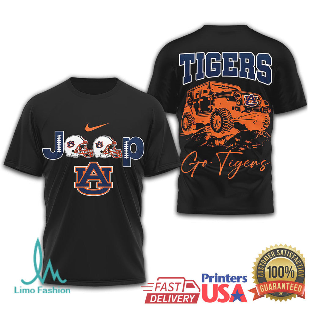 Auburn Tigers Ncaa Jeep Offroad Graphic Tshirt - Limotees LLC