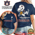 Auburn Tigers Snoopy Peanuts Football Fan Graphic T Shirt - Limotees LLC