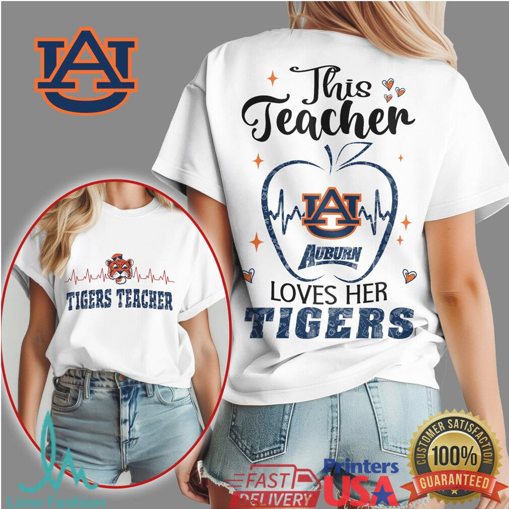 Auburn Tigers This Teacher Loves Her Tigers T Shirt - Limotees LLC
