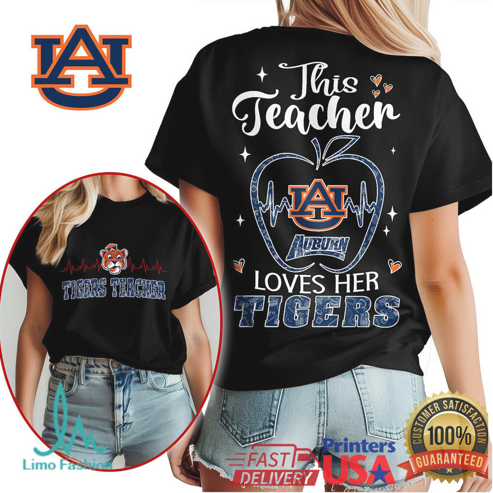 Auburn Tigers This Teacher Loves Her Tigers T Shirt - Limotees LLC