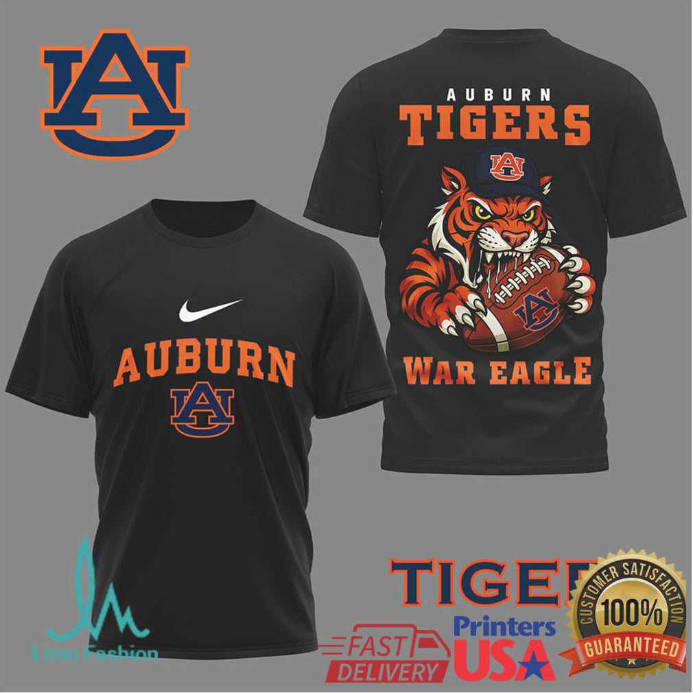 Auburn Tigers “War Eagle” Mascot Football Graphic T Shirt - Limotees LLC
