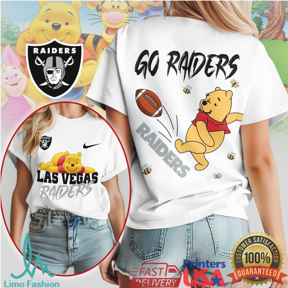 Las Vegas Raiders Official NFL Winnie The Pooh Go Shirt - Limotees LLC