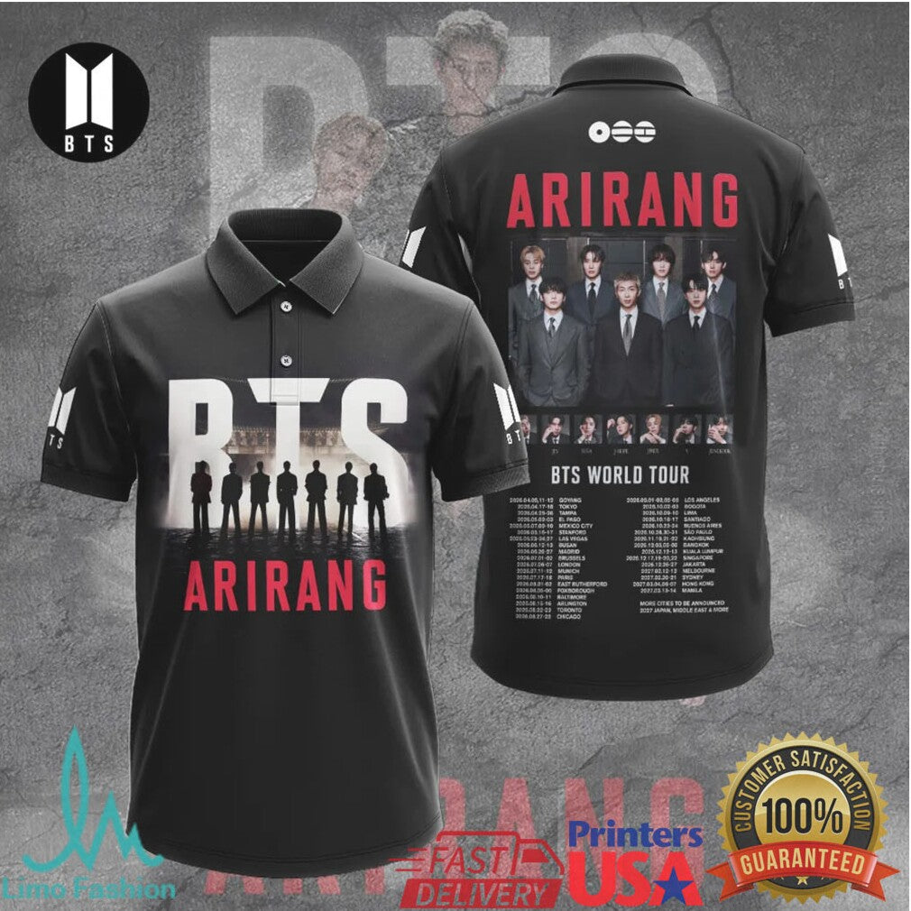 BTS Arirang World Tour Concert Silhouette Official K Pop Fan Merchandise T Shirt - Limotees LLC