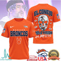 Bad Bunny El Conejo x Denver Broncos Malo Vision NFL Graphic T Shirt - Limotees LLC