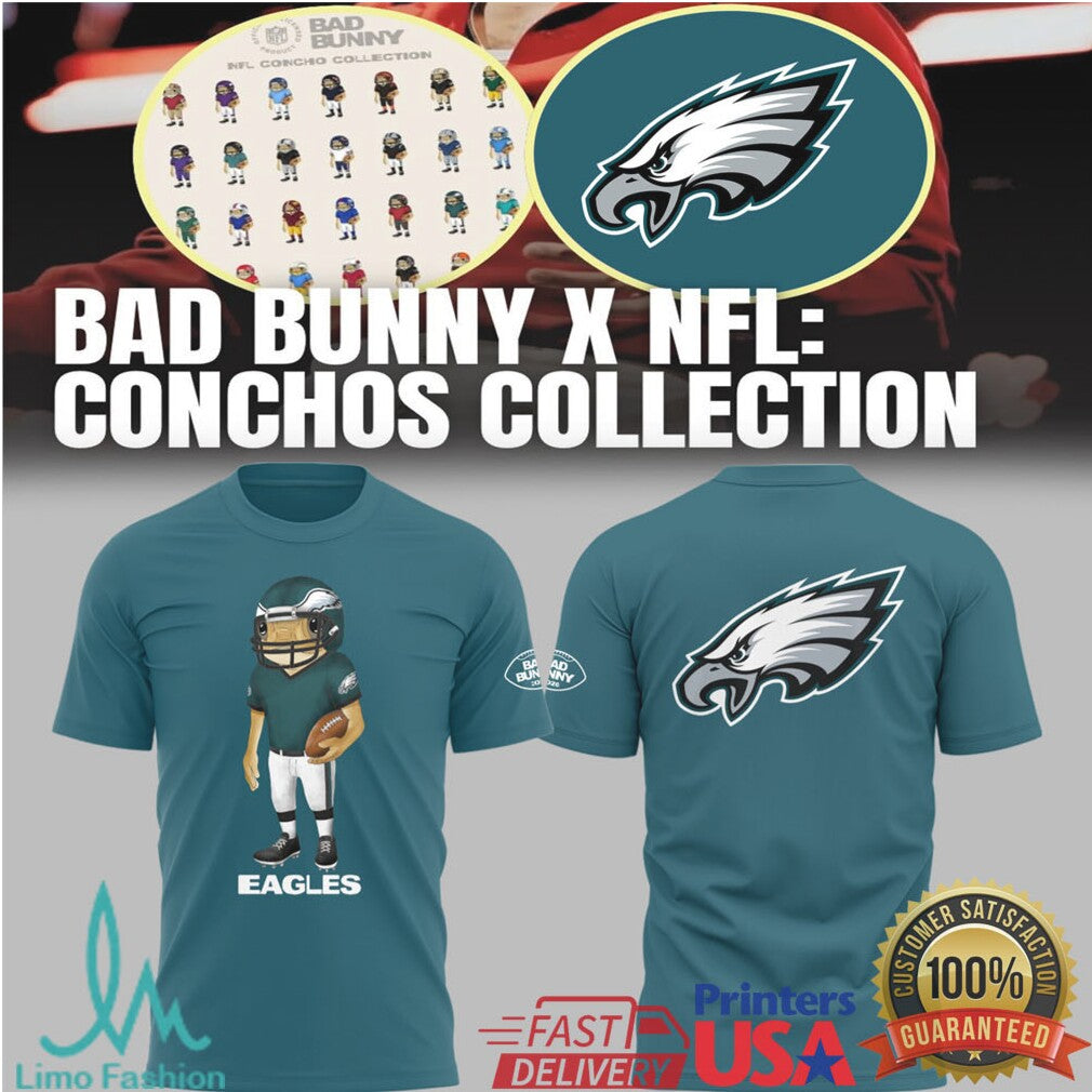 Bad Bunny x NFL Conchos Collection Philadelphia Eagles Graphic Apparel - Limotees LLC