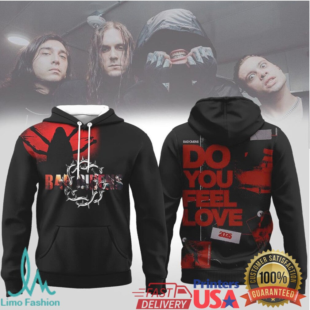 Bad Omens Do You Feel Love 2025 Tour Gothic Graphic Hoodie and Shirt - Limotees LLC