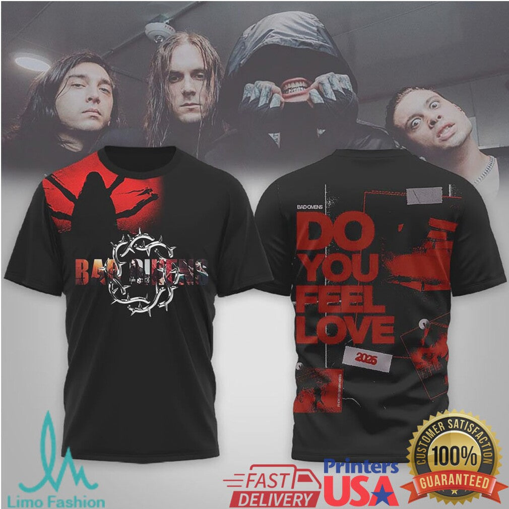 Bad Omens Do You Feel Love 2025 Tour Gothic Graphic Hoodie and Shirt - Limotees LLC