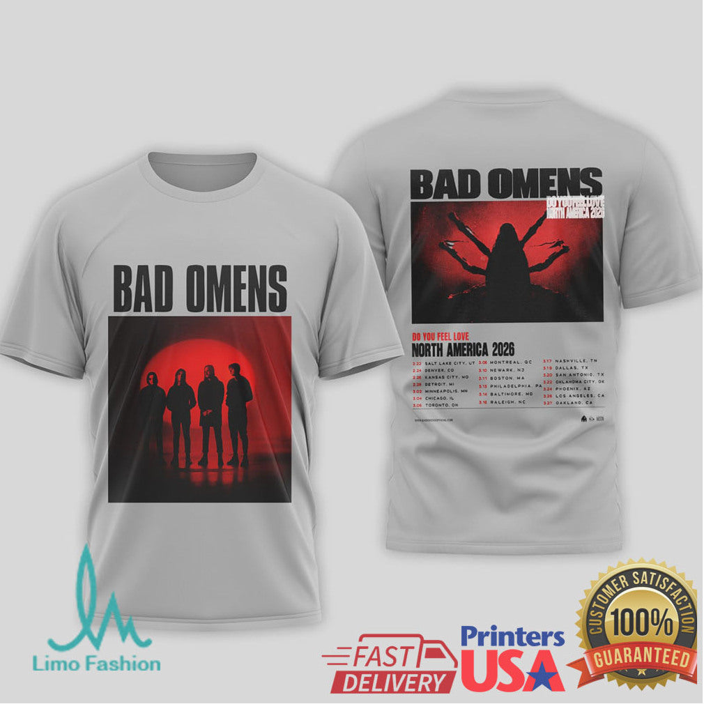 Bad Omens North America Tour 2026 Band Tee - Limotees LLC
