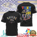 Baltimore Ravens Autism Awareness They Not Like Us T Shirt