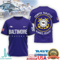Baltimore Ravens Coast Guard Semper Paratus Military Performance T Shirt - Limotees LLC