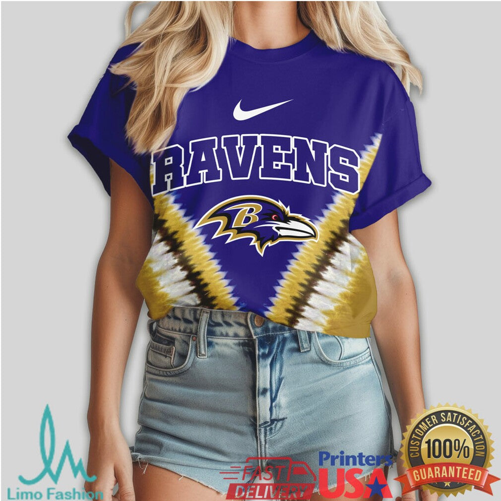 Baltimore Ravens DNA Team Logo Purple & Gold Graphic T Shirt - Limotees LLC