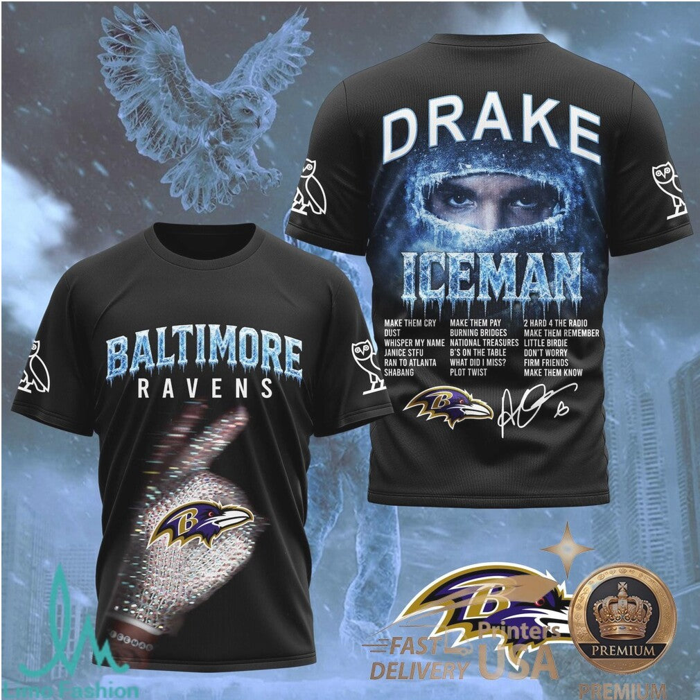 Baltimore Ravens Drake Iceman OVO Hip Hop Sports Jersey - Limotees LLC