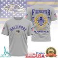 Baltimore Ravens Firefighter T Shirt This Firefighter Loves The Ravens Shirt - Limotees LLC