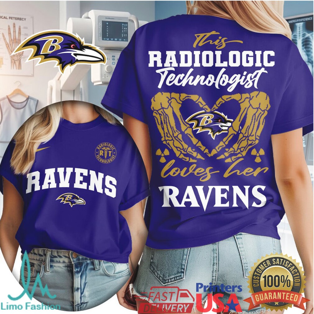 Baltimore Ravens Football This Radiologic Technologist Loves Her Ravens Women Fans Retro T Shirt - Limotees LLC