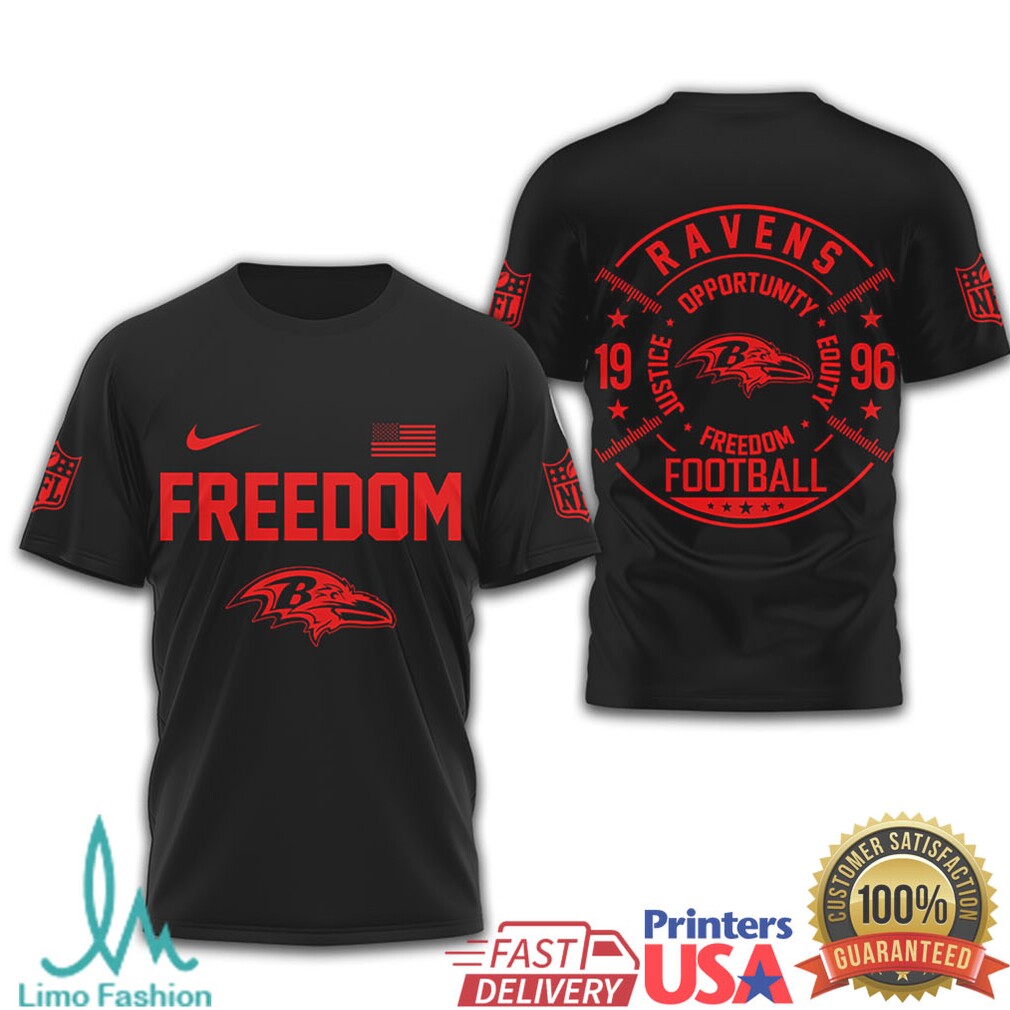 Baltimore Ravens Freedom Football Justice Opportunity Equity T Shirt - Limotees LLC