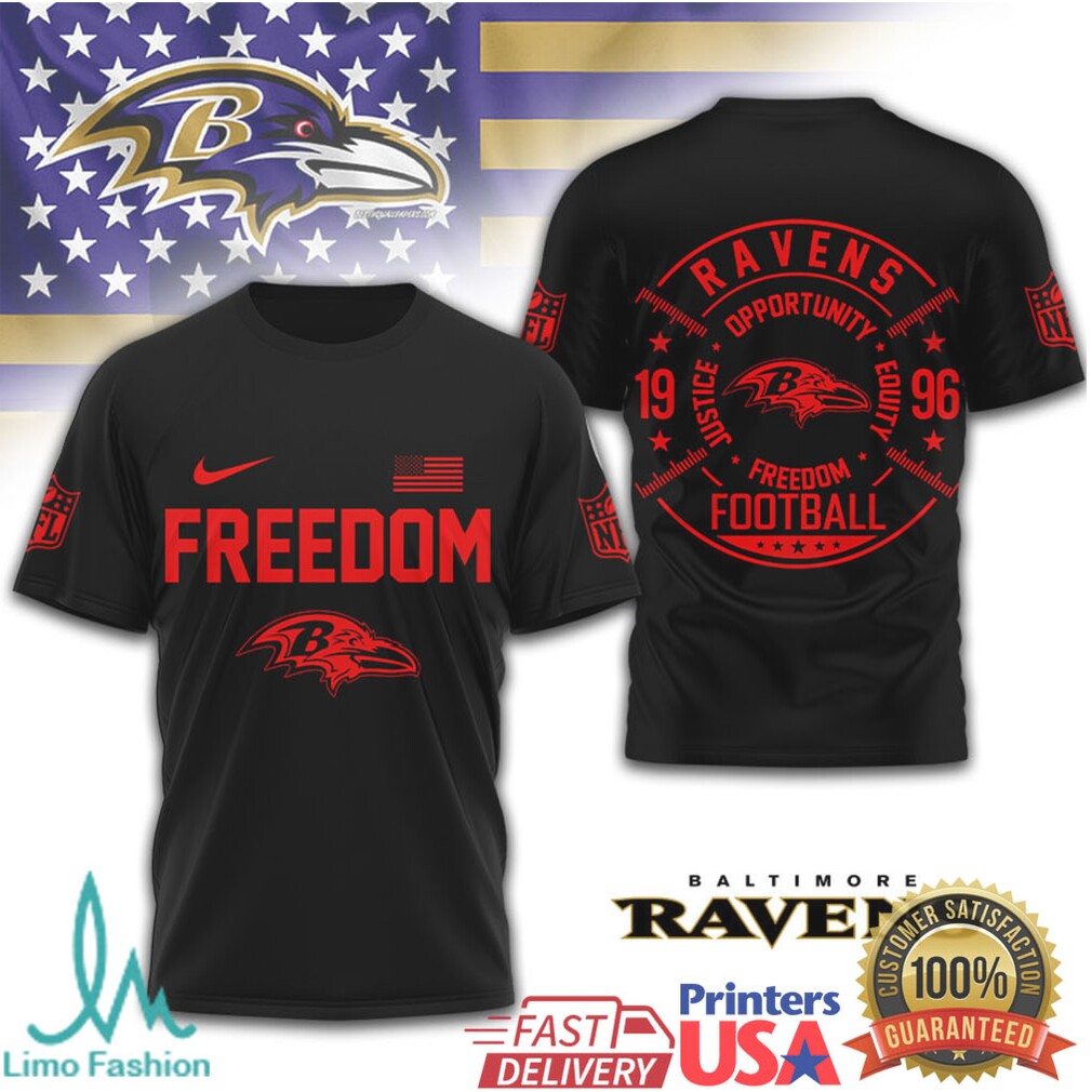 Baltimore Ravens Freedom Football Justice Opportunity Equity T Shirt - Limotees LLC