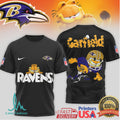 Baltimore Ravens Garfield Fan Apparel Graphic T shirt - Limotees LLC