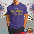 Baltimore Ravens Happy 250th Anniversary America 1776 2026 Skull T Shirt