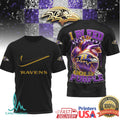 Baltimore Ravens “I Bleed Gold & Purple” Heart Fan T Shirt - Limotees LLC