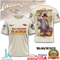 Baltimore Ravens & Las Vegas Raiders Indiana Jones Fan Graphic T Shirt - Limotees LLC