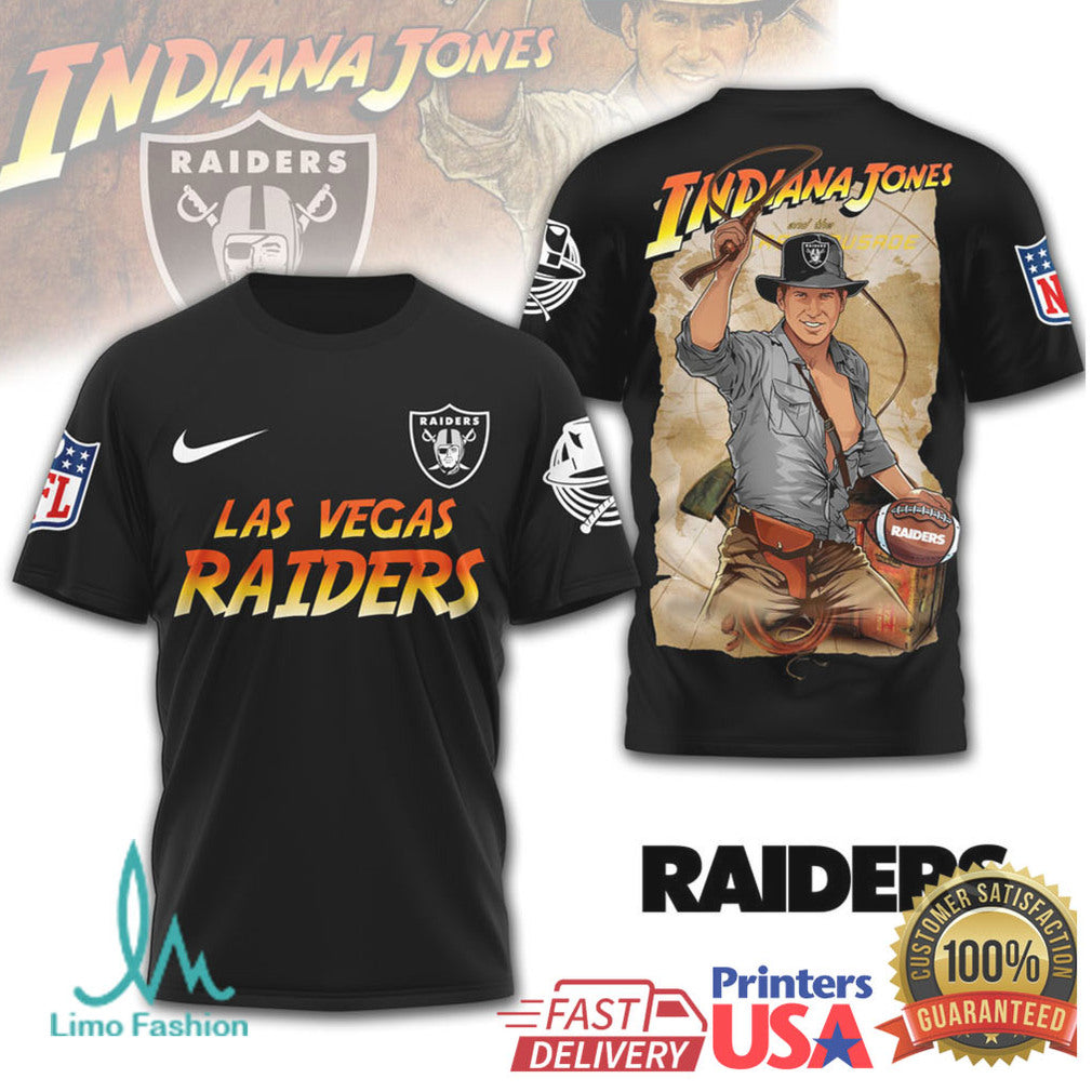Baltimore Ravens & Las Vegas Raiders Indiana Jones Fan Graphic T Shirt - Limotees LLC