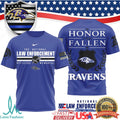 Baltimore Ravens Law Enforcement Appreciation Day T Shirt Honor The Fallen Police Tribute T Shirt - Limotees LLC