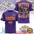 Baltimore Ravens Life Is Better On A Harley Davidson Tribute T Shirt - Limotees LLC