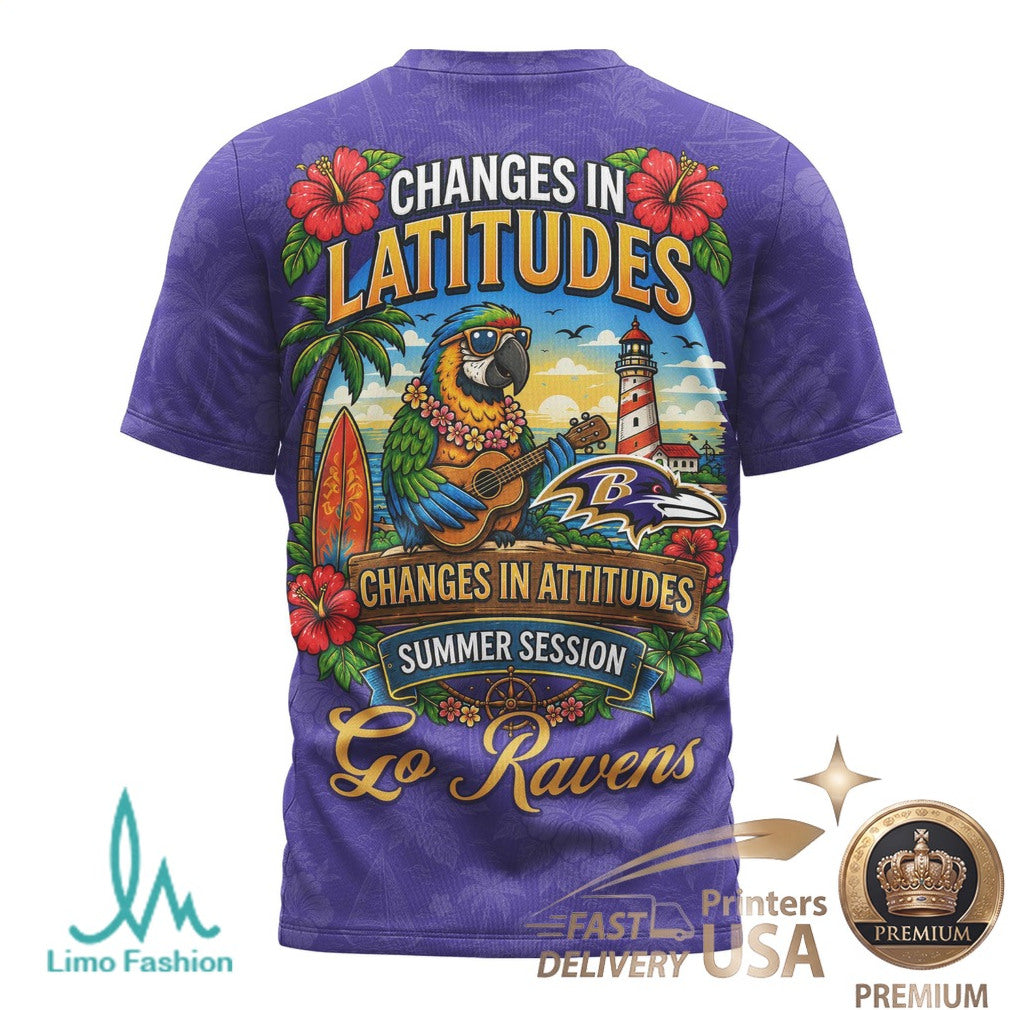 Baltimore Ravens Margaritaville Changes In Latitudes Summer Session T Shirt