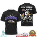 Baltimore Ravens Mountain Biker Graphic T Shirt Go Ravens Fan Gear - Limotees LLC
