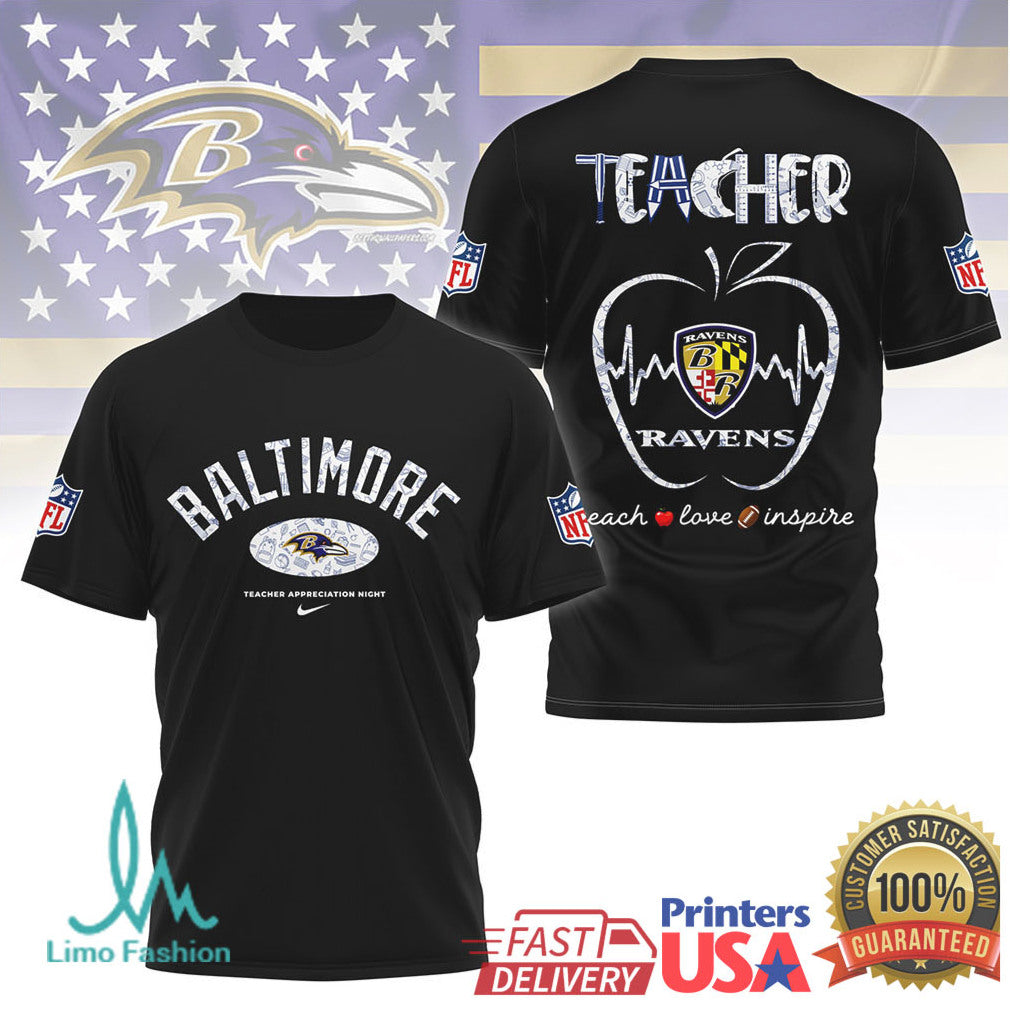 Baltimore Ravens Nfl Teacher Appreciation Night Shirt - Limotees LLC