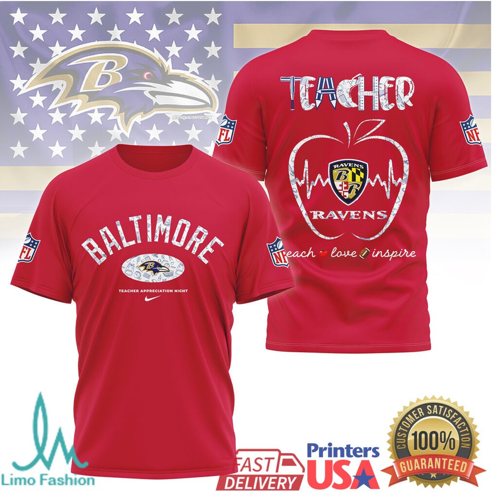 Baltimore Ravens Nfl Teacher Appreciation Night Shirt - Limotees LLC