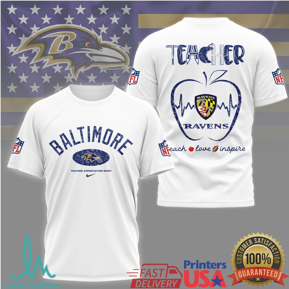 Baltimore Ravens Nfl Teacher Appreciation Night Shirt - Limotees LLC