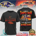 Baltimore Ravens Simple Man I Like Hot Rods NFL T Shirt - Limotees LLC