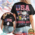 Baltimore Ravens Snoopy America 250 Home Of The Brave T Shirt - Limotees LLC