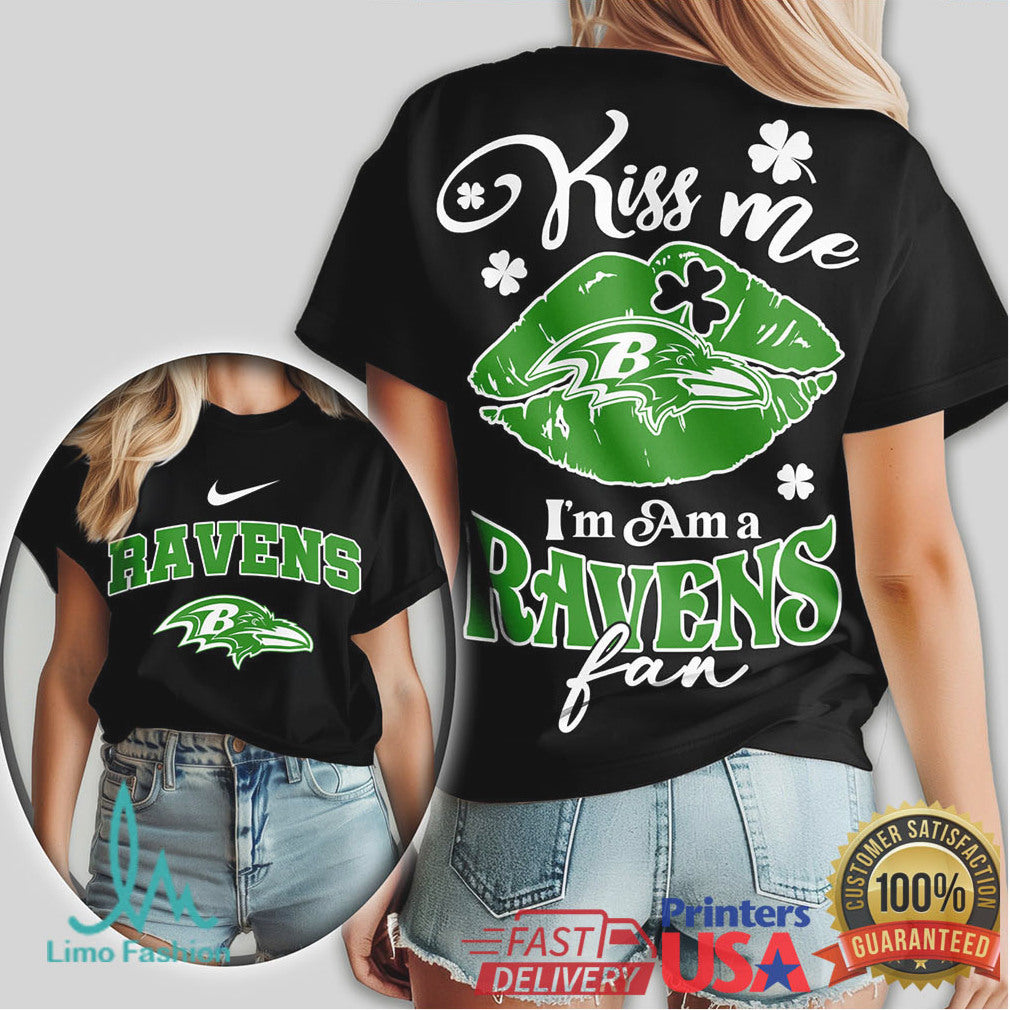 Baltimore Ravens St. Patrick'S Day Lucky Fan Graphic Tshirt - Limotees LLC