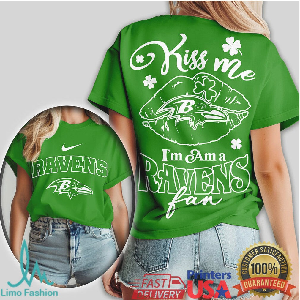 Baltimore Ravens St. Patrick'S Day Lucky Fan Graphic Tshirt - Limotees LLC