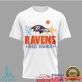 Baltimore Ravens Summer Break T Shirt School's Out Football Fan Retro Sun Graphic T Shirt