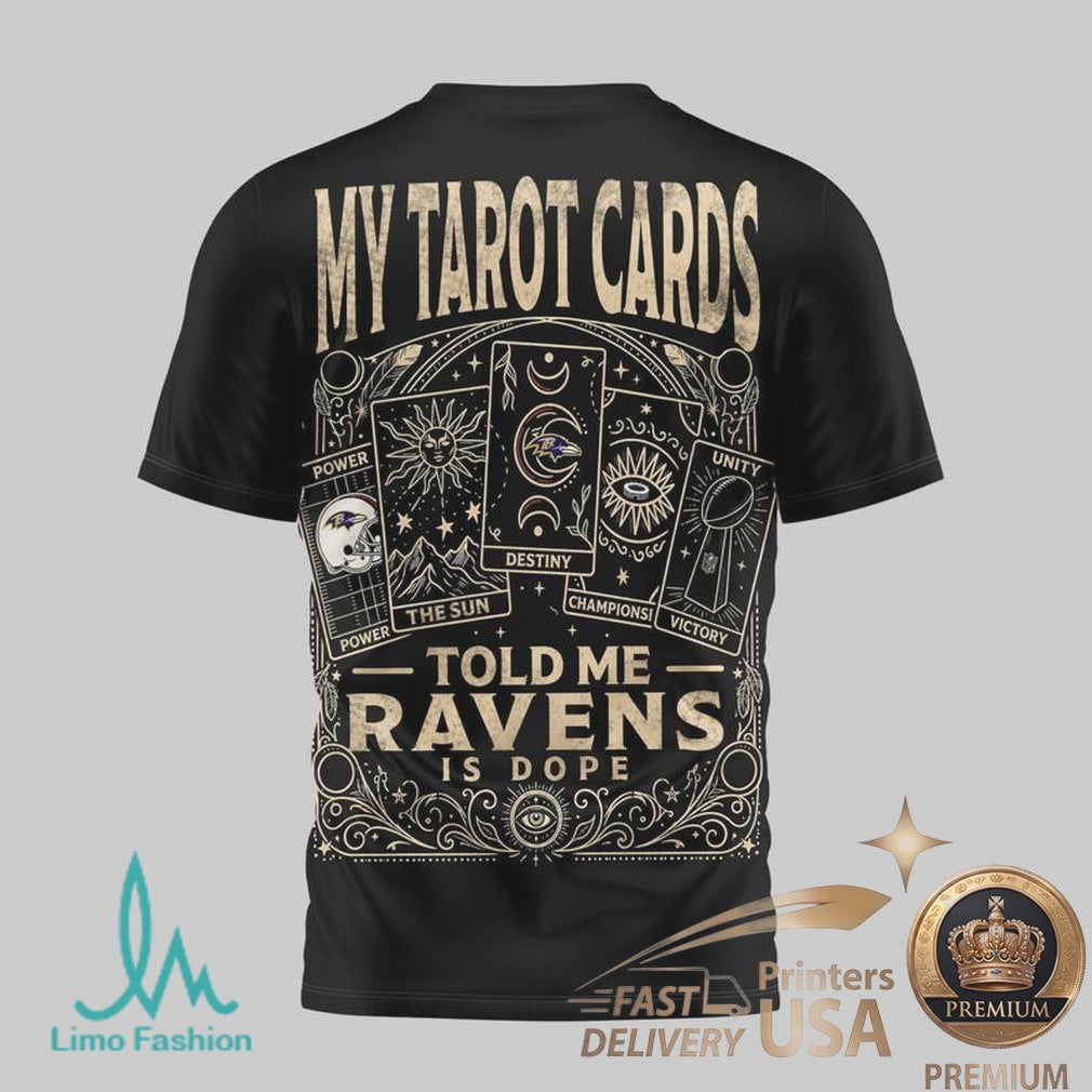 Baltimore Ravens Tarot Card Style Football Apparel T Shirt - Limotees LLC