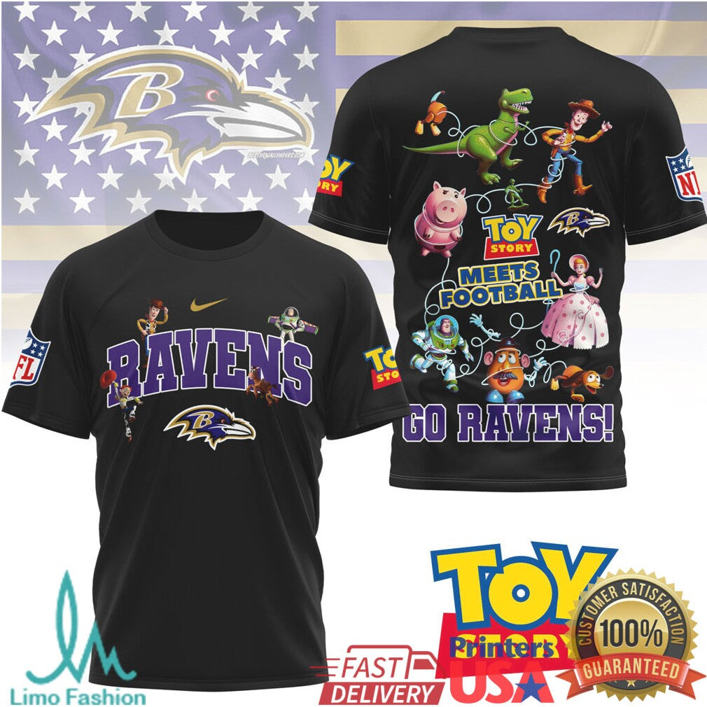 Baltimore Ravens Toy Story Meets Football Fan T Shirt - Limotees LLC