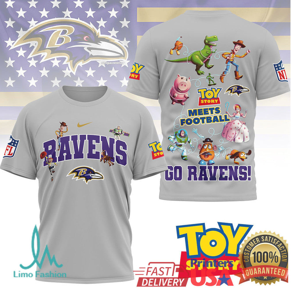 Baltimore Ravens Toy Story Meets Football Fan T Shirt - Limotees LLC