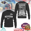 Baltimore Ravens Truck Driver Appreciation Never Underestimate Ravens with a Truck T Shirt - Limotees LLC
