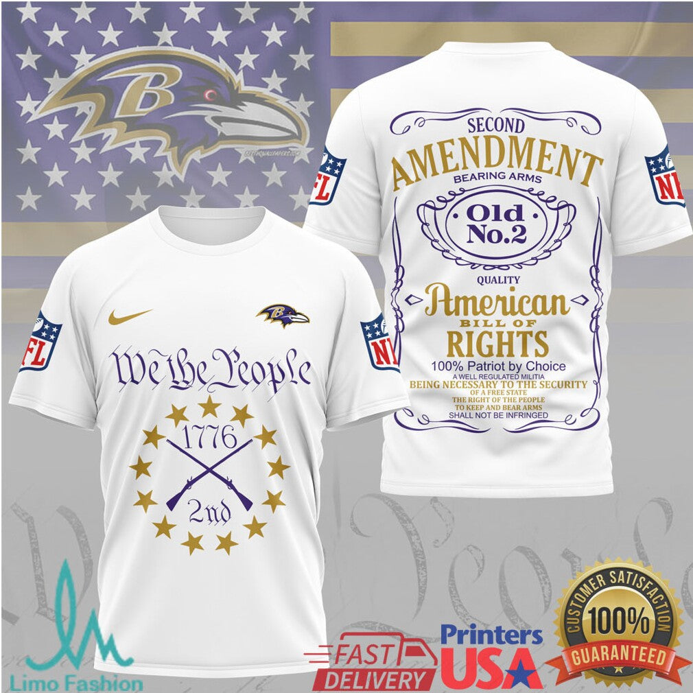 Baltimore Ravens We The People 1776 Second Amendment Patriot Shirt - Limotees LLC