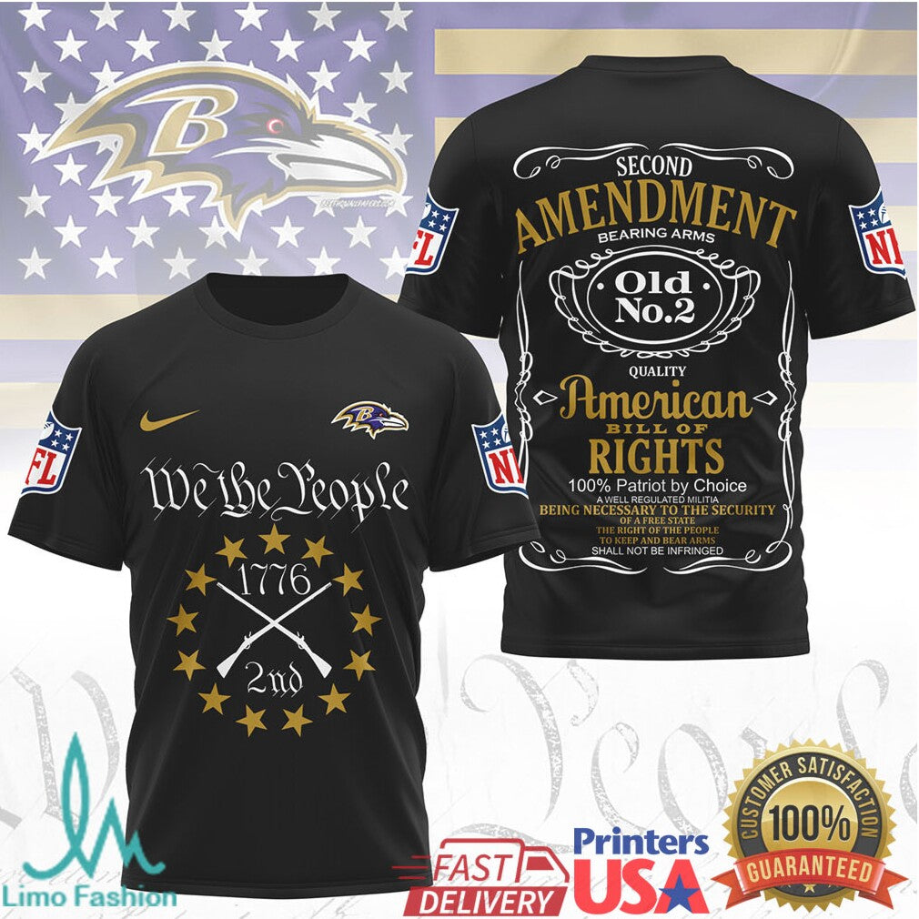Baltimore Ravens We The People 1776 Second Amendment Patriot Shirt - Limotees LLC