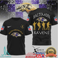 Baltimore Ravens x Dave Matthews Band Silhouette Band T Shirt - Limotees LLC