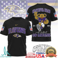 Baltimore Ravens x Grateful Dead Dancing Bear NFL Football Collaboration T Shirt - Limotees LLC